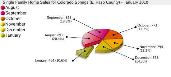 Single Family Home Sales for El Paso County - January 2010